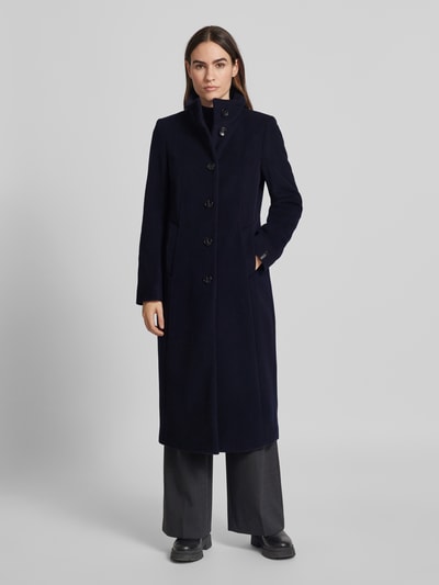 Peek & Cloppenburg Milo CoatsSlim Fit Wollmantel Mit Stehkragen Modell 'Elsa' In Marine