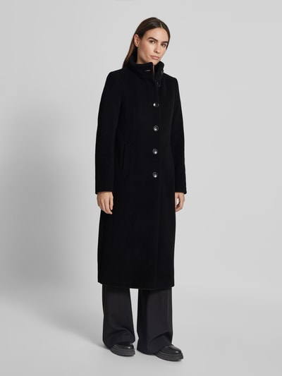 Peek & Cloppenburg Milo CoatsSlim Fit Wollmantel Mit Stehkragen Modell 'Elsa' In Black