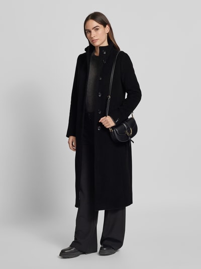Peek & Cloppenburg Milo CoatsSlim Fit Wollmantel Mit Stehkragen Modell 'Elsa' In Black