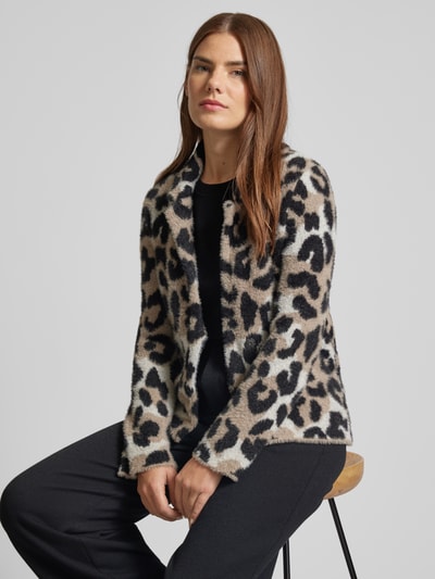 Peek & Cloppenburg MonariStrickjacke Aus Kunstfell In Hellbraun