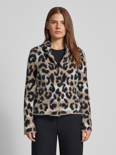 Peek & Cloppenburg MonariStrickjacke Aus Kunstfell In Hellbraun