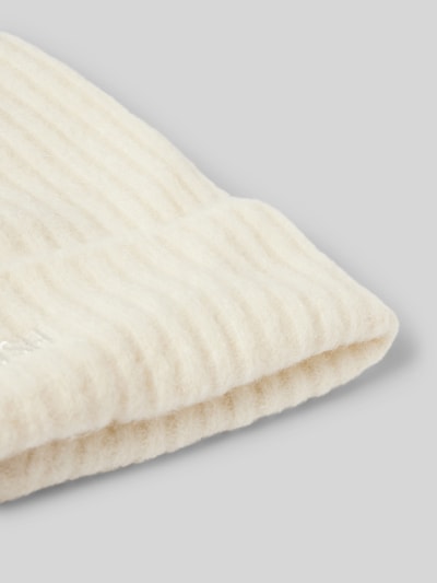 Peek & Cloppenburg MOS MOSHBeanie Mit Label-Stitching Modell 'Lora' In Ecru