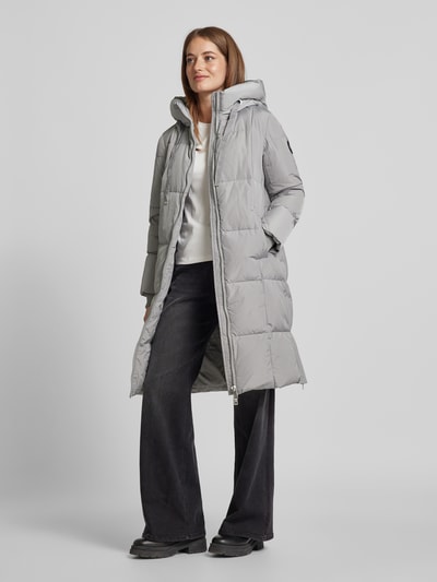 Peek & Cloppenburg MOS MOSHSteppmantel mit Stehkragen Modell 'Nova' in mittelgrau