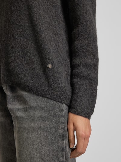 Peek & Cloppenburg MOS MOSHStrickpullover Mit V-Ausschnitt Modell 'THORA' In Dunkelgrau