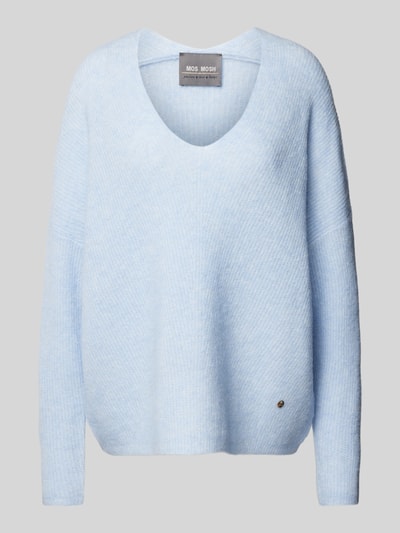 Peek & Cloppenburg MOS MOSHStrickpullover Mit V-Ausschnitt Modell 'THORA' In Hellblau