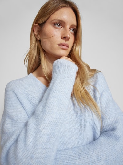 Peek & Cloppenburg MOS MOSHStrickpullover Mit V-Ausschnitt Modell 'THORA' In Hellblau