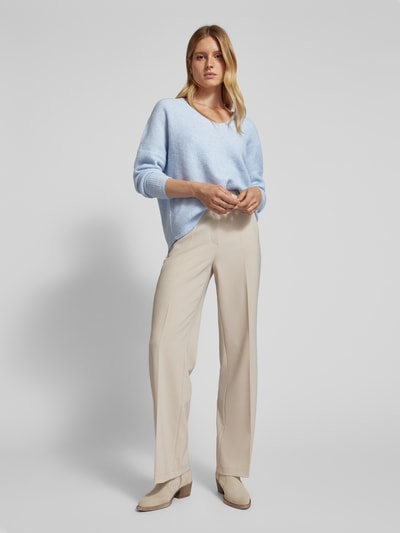 Peek & Cloppenburg MOS MOSHStrickpullover mit V-Ausschnitt Modell 'THORA' in hellblau