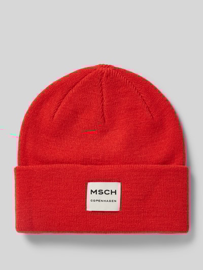 Peek & Cloppenburg MSCH CopenhagenBeanie mit Label-Patch Modell 'Mojo' in rot