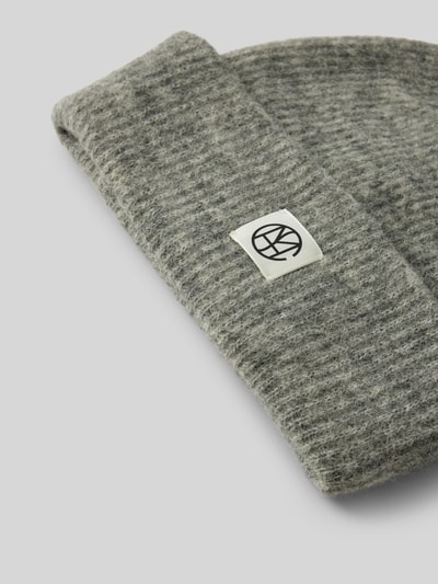 Peek & Cloppenburg MSCH CopenhagenBeanie Mit Logo-Patch Modell 'Hope' In Mittelgrau Melange