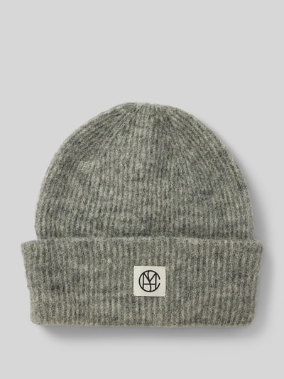 Peek & Cloppenburg MSCH CopenhagenBeanie mit Logo-Patch Modell 'Hope' in mittelgrau melange