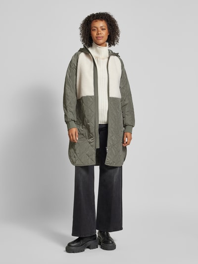 Peek & Cloppenburg MSCH CopenhagenSteppmantel mit Kunstfellbesatz Modell 'Adelyna' in schilf