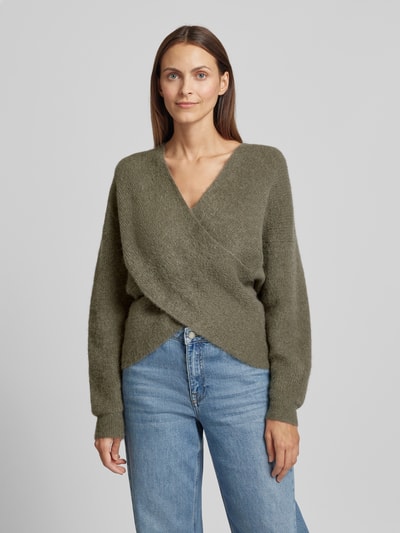 Peek & Cloppenburg MSCH CopenhagenStrickpullover In Wickel-Optik Modell 'Zinelle' In Schilf