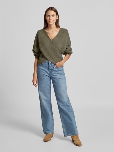 Peek & Cloppenburg MSCH CopenhagenStrickpullover in Wickel-Optik Modell 'Zinelle' in schilf