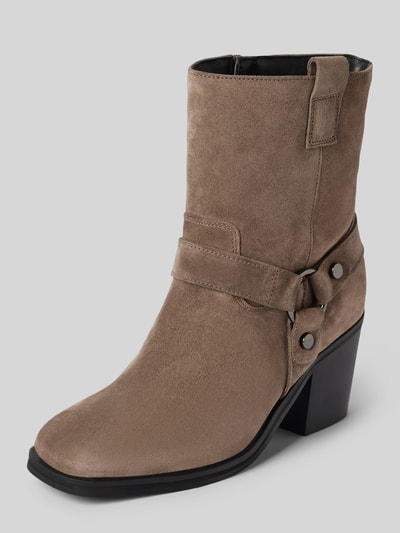 Peek & Cloppenburg Newd TamarisStiefeletten aus Leder im Biker-Look in taupe