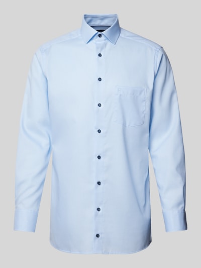 Peek & Cloppenburg OLYMPModern Fit Business-Hemd Mit Kentkragen In Bleu