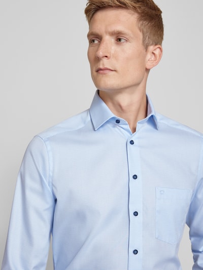 Peek & Cloppenburg OLYMPModern Fit Business-Hemd Mit Kentkragen In Bleu