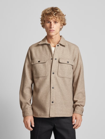 Peek & Cloppenburg Only & SonsRegular Fit Hemdjacke Mit Brustpattentaschen Modell 'ASH' In Beige