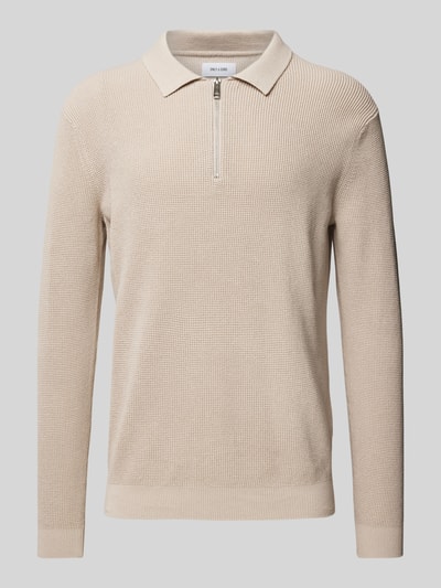 Peek & Cloppenburg Only & SonsStrickpullover Mit Kurzem Reißverschluss Modell 'MATTEO' In Beige