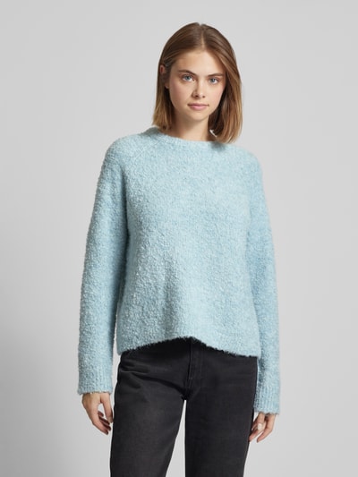 Peek & Cloppenburg OnlyFlauschiger Pullover Mit Rundhalsausschnitt Modell 'CIROLA' In Hellblau Melange