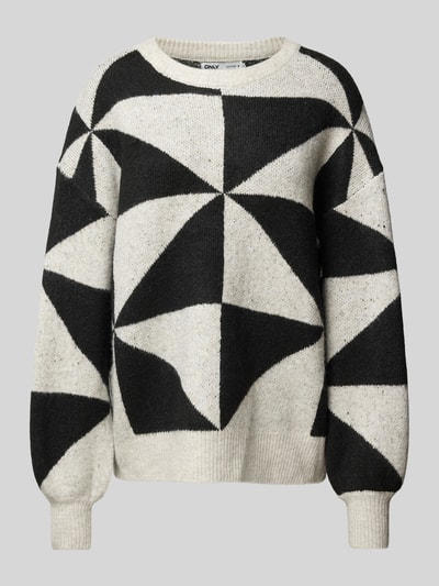 Peek & Cloppenburg OnlyPullover Mit Rundhalsausschnitt Modell 'GEORGINA' In Offwhite