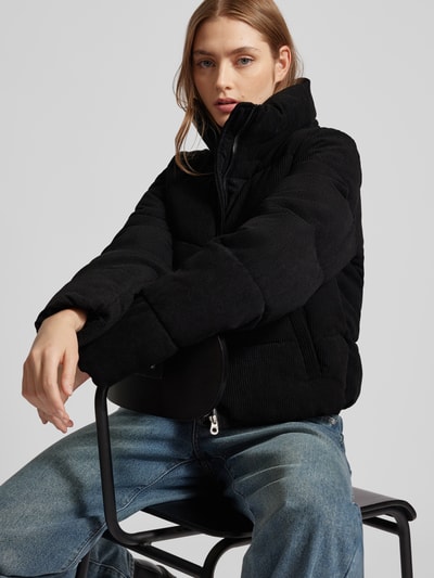 Peek & Cloppenburg OnlyRegular Fit Steppjacke Aus Cord Modell 'NEWDOLLY' In Metallic Black