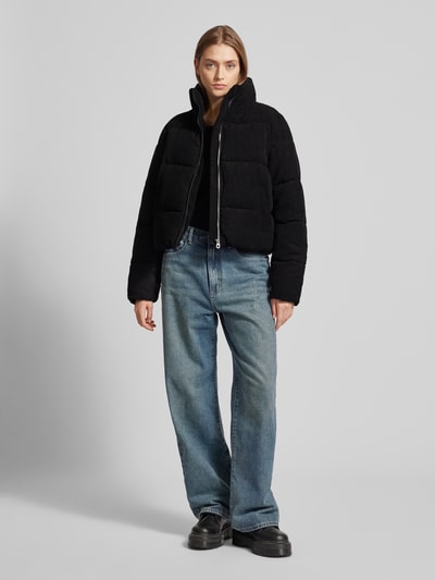 Peek & Cloppenburg OnlyRegular Fit Steppjacke aus Cord Modell 'NEWDOLLY' in metallic black