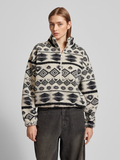 Peek & Cloppenburg OnlyRegular Fit Sweatshirt Mit Kurzem Reißverschluss Modell 'JANNE' In Offwhite