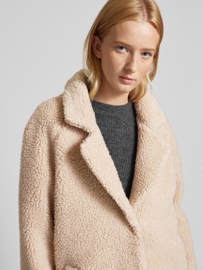 Peek & Cloppenburg OnlyRegular Fit Teddymantel Mit Verdecktem Druckknopfverschluss Modell 'NEWAURELIA' In Sand