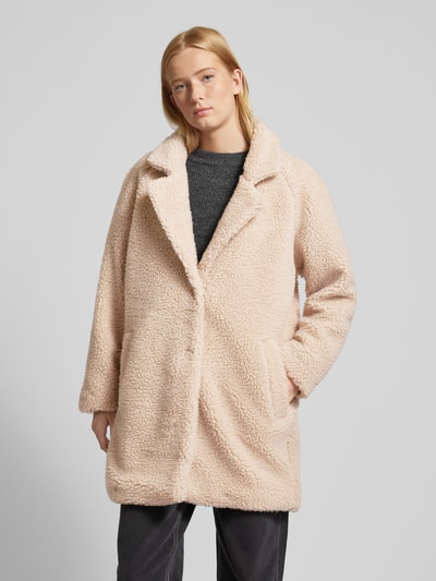 Peek & Cloppenburg OnlyRegular Fit Teddymantel Mit Verdecktem Druckknopfverschluss Modell 'NEWAURELIA' In Sand