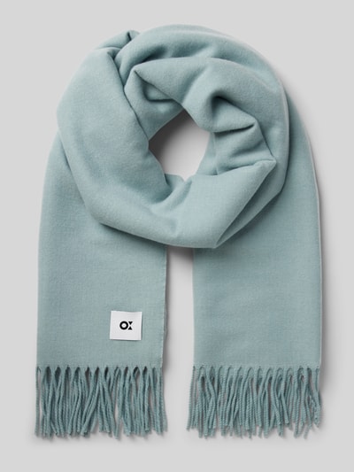 Peek & Cloppenburg OPUSSchal mit Label-Patch Modell 'Atopa' in eisblau