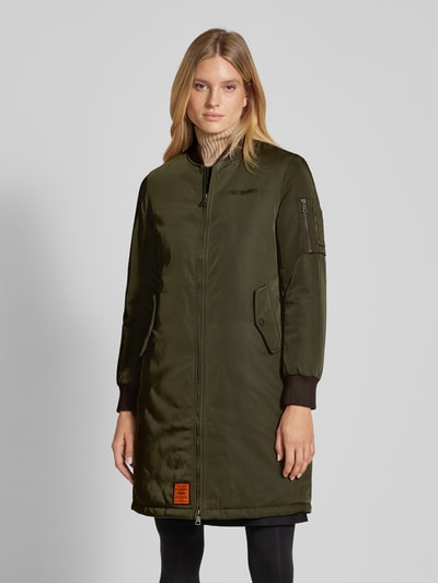 Peek & Cloppenburg Original BombersMantel Mit Zweiwege-Reißverschluss In Khaki