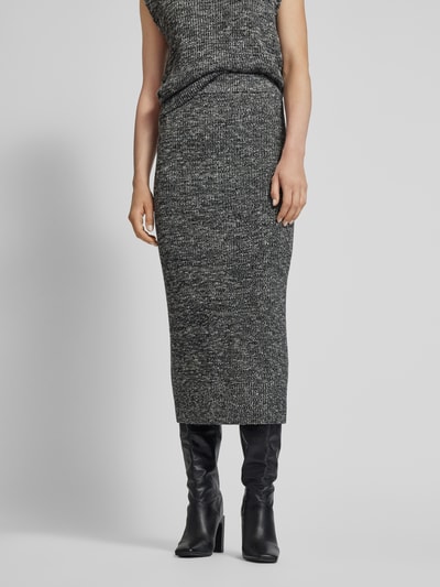 Peek & Cloppenburg P&C* Curated By Anouk YveMaxirock Mit Gerippten Abschlüssen - Capsule Wardrobe In Dunkelgrau Melange