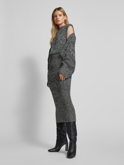 Peek & Cloppenburg P&C* curated by Anouk YveMaxirock mit gerippten Abschlüssen - Capsule Wardrobe in dunkelgrau melange