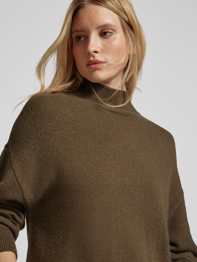 Peek & Cloppenburg P&C* Curated By Anouk YveStrickkleid Mit Stehkragen - Capsule Wardrobe In Khaki