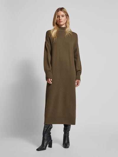 Peek & Cloppenburg P&C* Curated By Anouk YveStrickkleid Mit Stehkragen - Capsule Wardrobe In Khaki