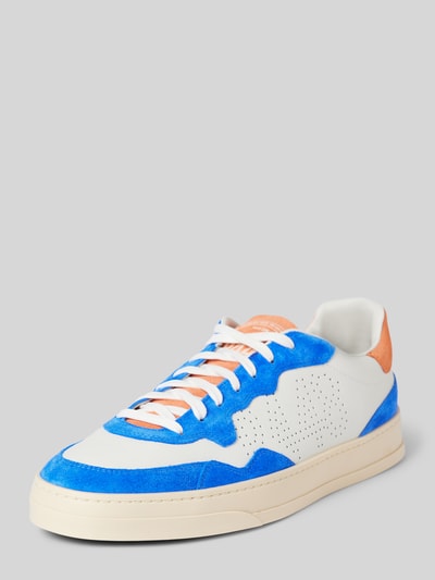 Peek & Cloppenburg P448Ledersneaker mit Kontrastbesatz Modell 'Bali' in royal