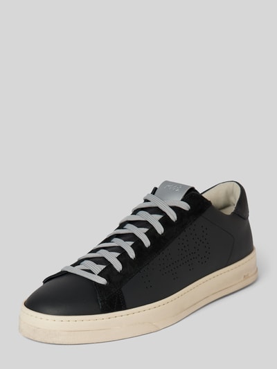 Peek & Cloppenburg P448Ledersneaker mit Label-Detail Modell 'Jack' in black