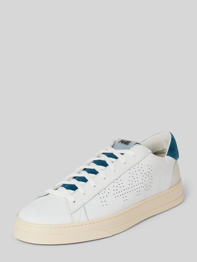 Peek & Cloppenburg P448Ledersneaker mit Label-Detail Modell 'Jack' in weiss