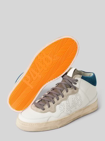 Peek & Cloppenburg P448Ledersneaker Mit Label-Lochmuster Modell 'Bali' In Weiss