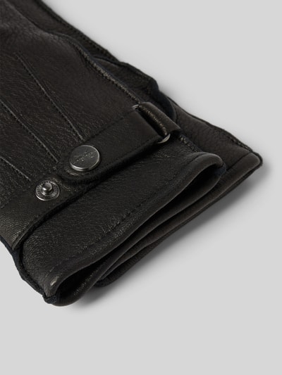 Peek & Cloppenburg PearlwoodHandschuhe Aus Leder Mit Label-Detail In Black