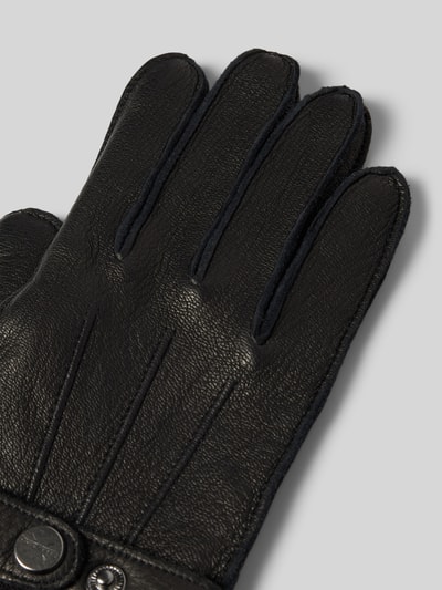 Peek & Cloppenburg PearlwoodHandschuhe Aus Leder Mit Label-Detail In Black
