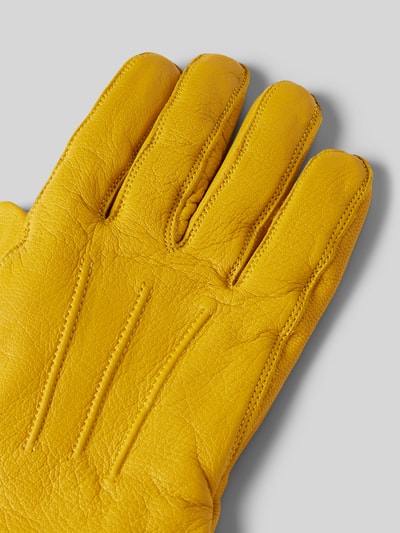 Peek & Cloppenburg PearlwoodHandschuhe Aus Leder Mit Label-Detail In Gelb