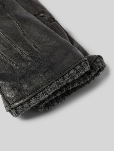 Peek & Cloppenburg PearlwoodHandschuhe Aus Leder Mit Label-Detail In Anthrazit