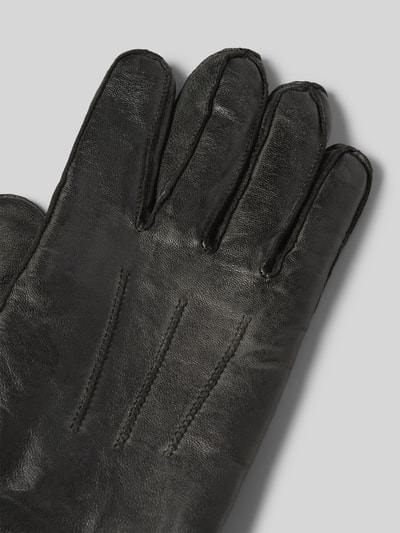 Peek & Cloppenburg PearlwoodHandschuhe Aus Leder Mit Label-Detail In Anthrazit