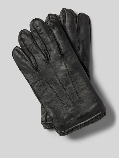 Peek & Cloppenburg PearlwoodHandschuhe aus Leder mit Label-Detail in anthrazit