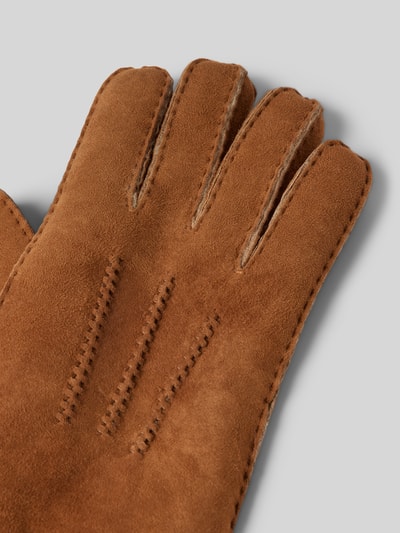 Peek & Cloppenburg PearlwoodHandschuhe Aus Leder Mit Label-Detail In Camel