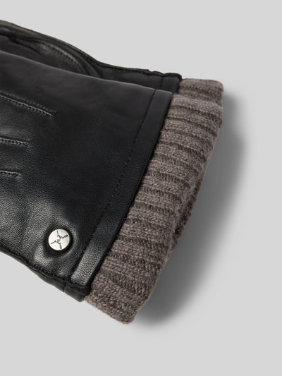 Peek & Cloppenburg PearlwoodHandschuhe Aus Leder Mit Label-Detail In Black