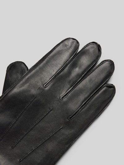 Peek & Cloppenburg PearlwoodHandschuhe Aus Leder Mit Label-Detail In Black