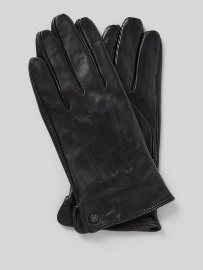 Peek & Cloppenburg PearlwoodLederhandschuhe mit Ziernähten in black