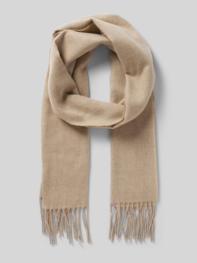 Peek & Cloppenburg FraasSchal mit Fransen in sand Peek & Cloppenburg FraasSchal mit Fransen in sand